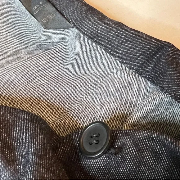 Moyuru Indigo Denim Collard Trench Coat 100% Cotton Japanese 213487 M One Size - Picture 16 of 16